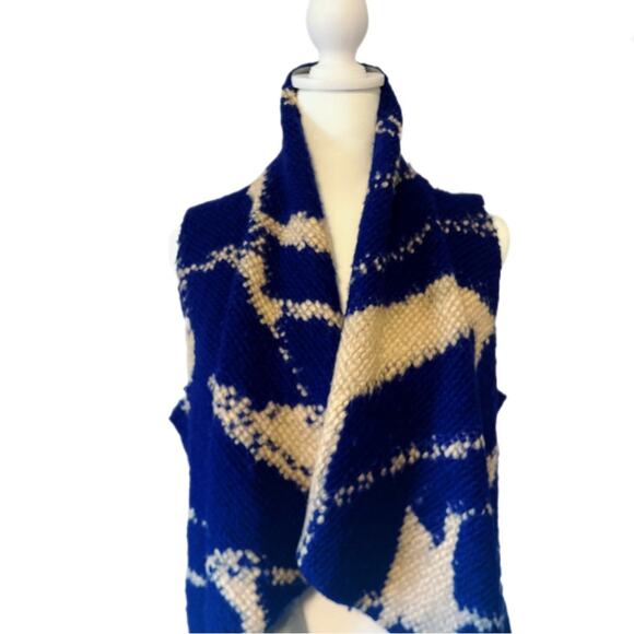 Anthropologie Tabitha Sweater Size XS Blue Duster Open Drape Cardigan Vest - Picture 3 of 9
